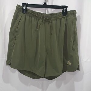 Nike ACG Olive Men’s Athletic Shorts with Zipper Pockets